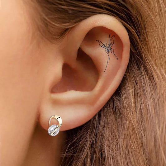 Rose Gold & Silver Simple Stud Earrings